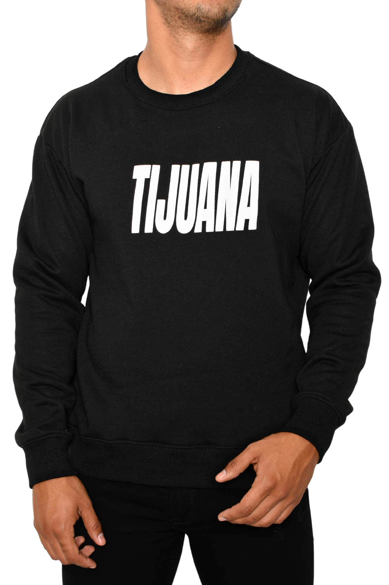Suéter Negro Tijuana Cuello Redondo