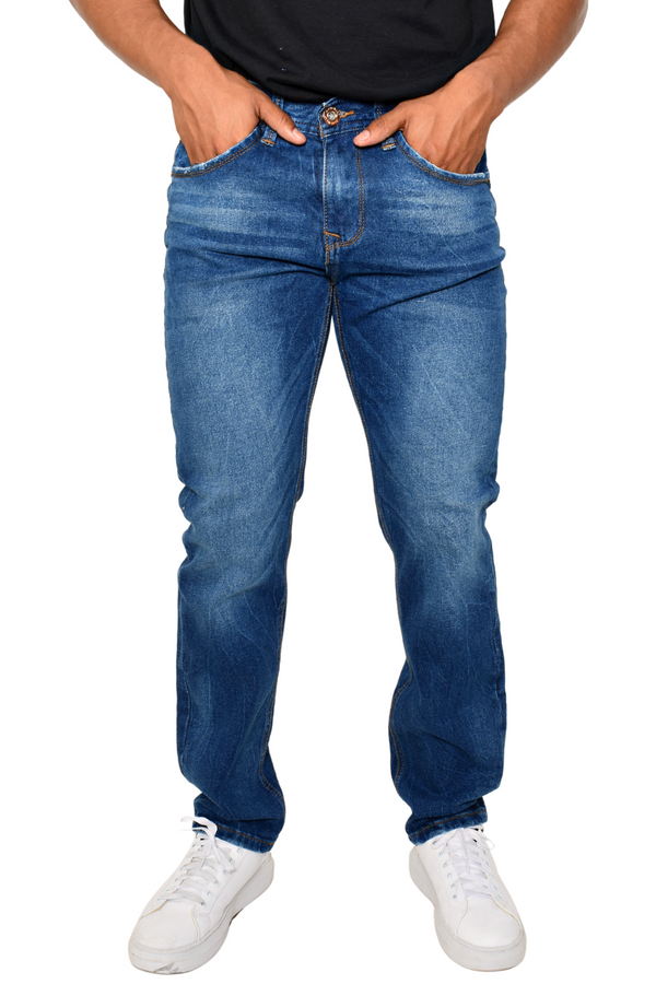 Pantalón de Mezclilla Azul Tapered Moller Olas