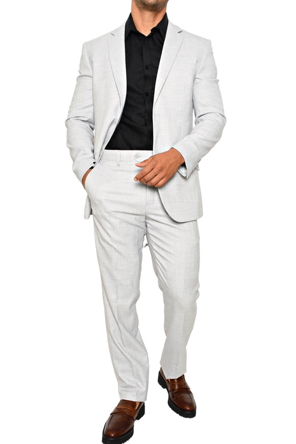 Traje Gris Claro Slim Fit 2 Pz