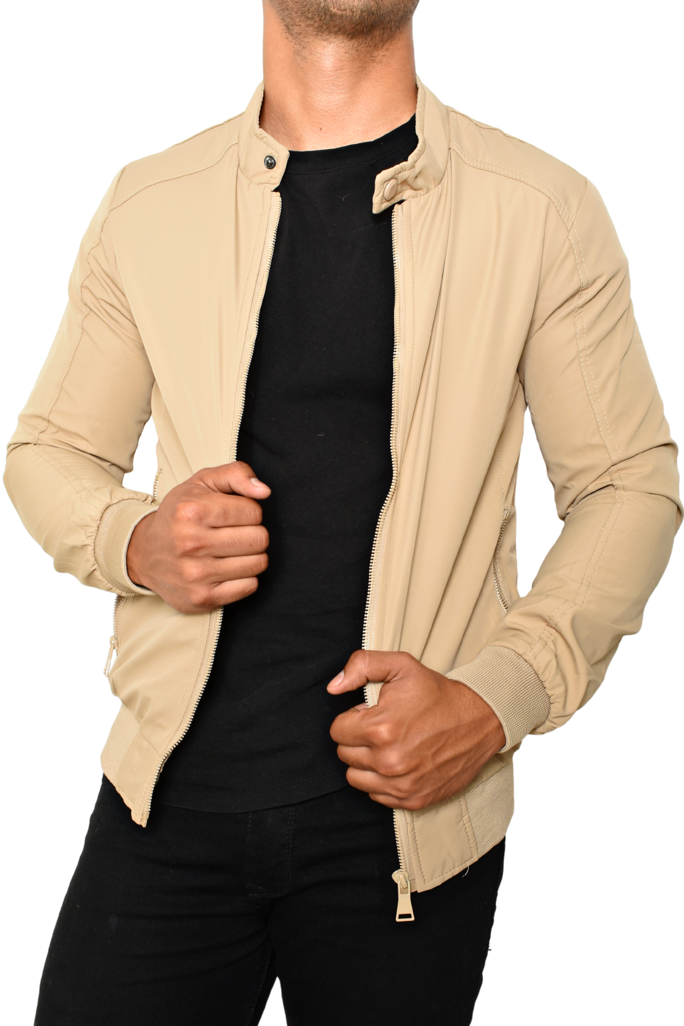 Chamarra Beige Total Tipo Bomber