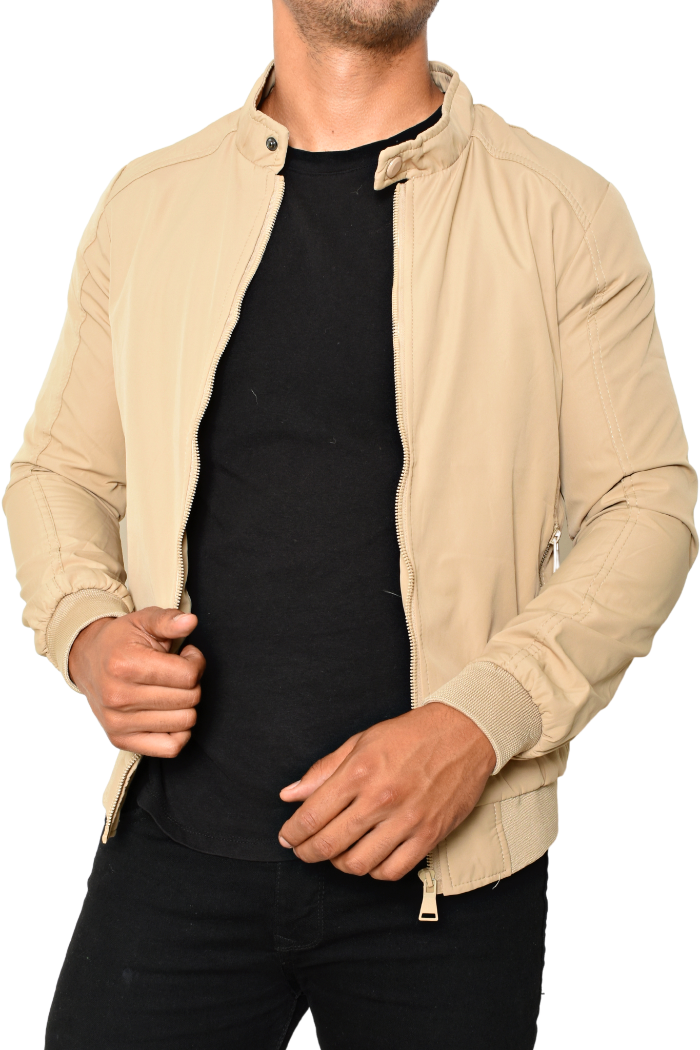 Chamarra Beige Total Tipo Bomber