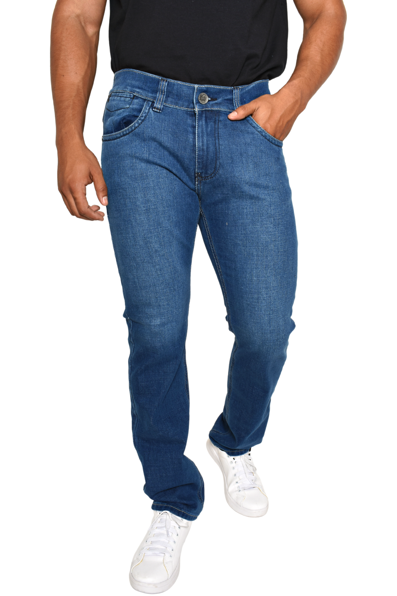 Pantalón de Mezclilla Azul Fuerte Slim Fit GS