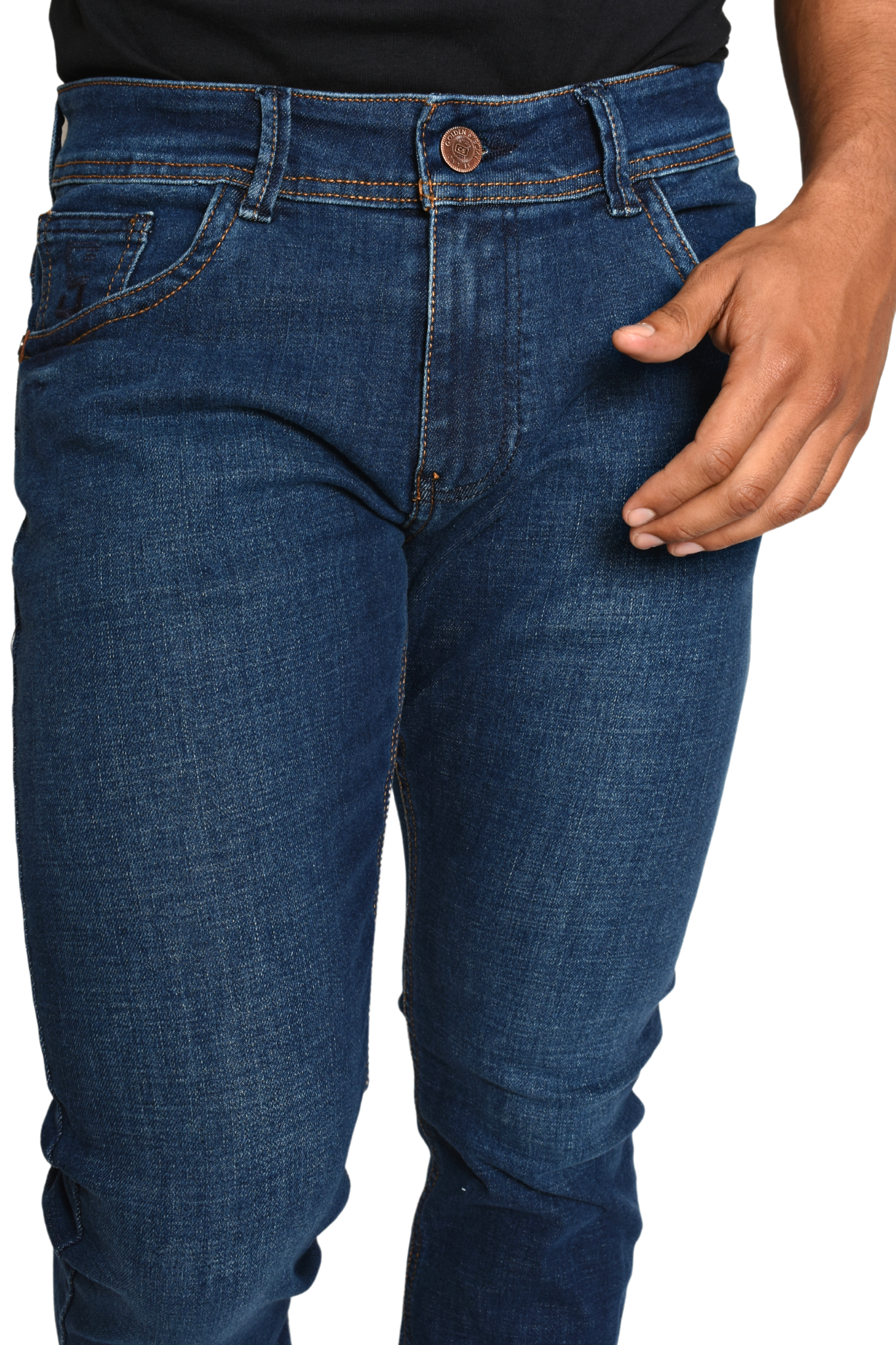 Pantalón de Mezclila Azul Fuerte Fit Skinny GS