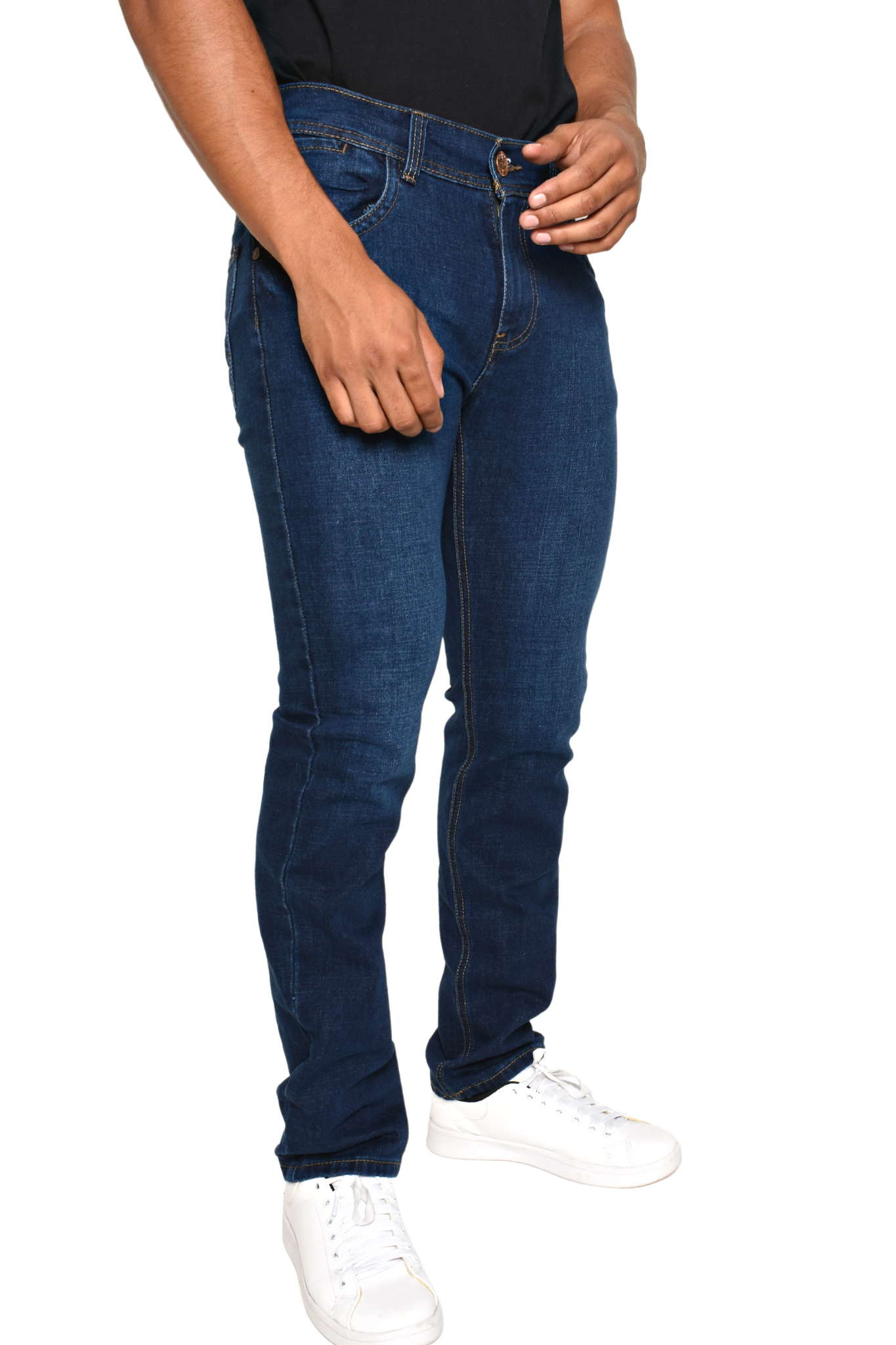 Pantalón de Mezclilla Azul Fuerte Slim Fit Etiqueta Negra GS