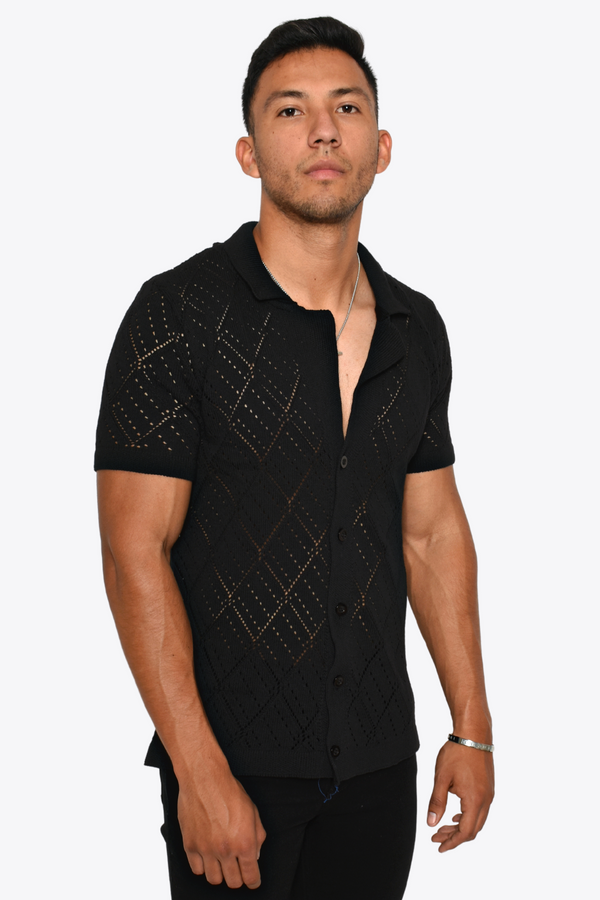 Camisa Tejida Negra