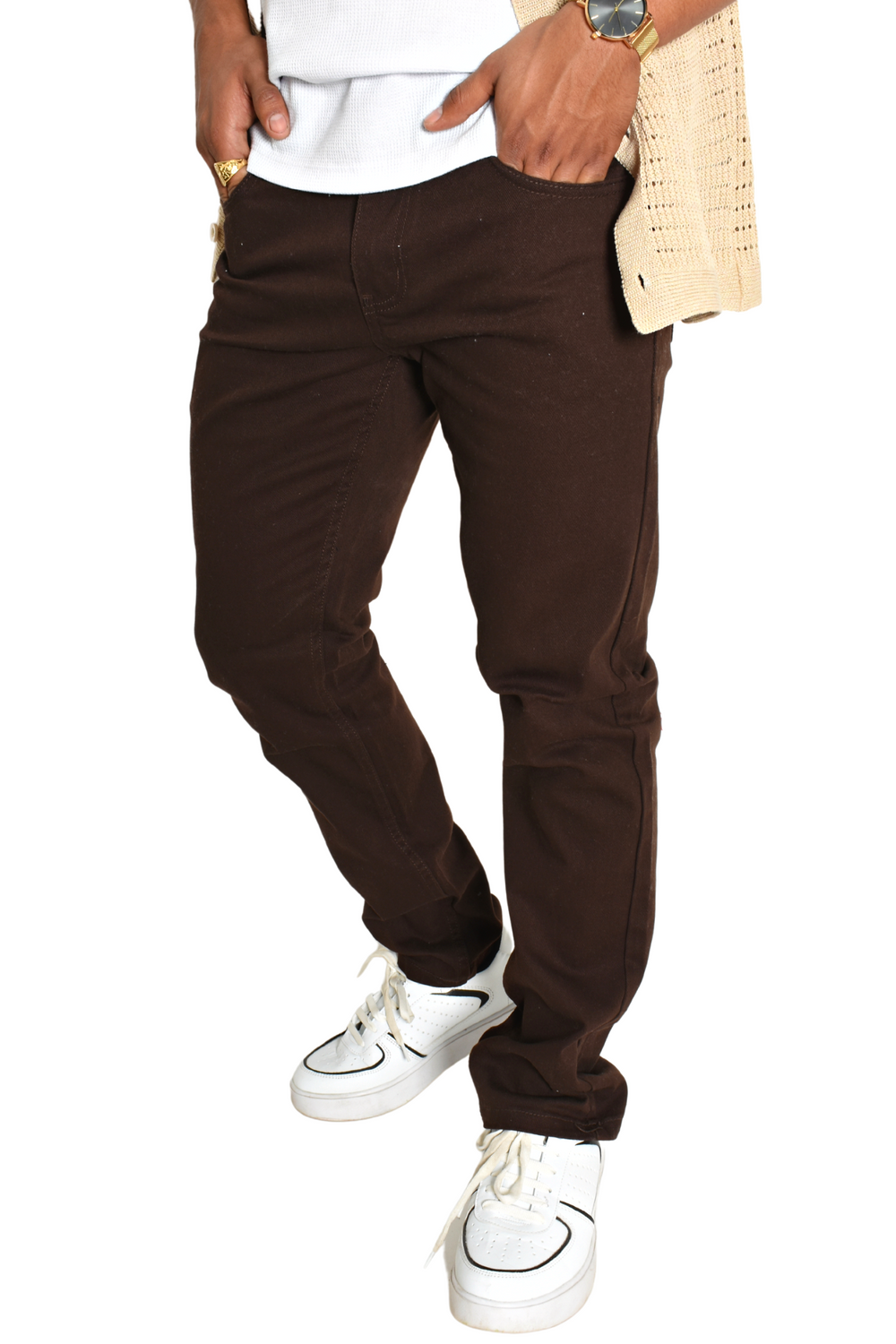 Pantalon Marron Outfit Pantalon De Cuero Cafe Pantalon Cafe