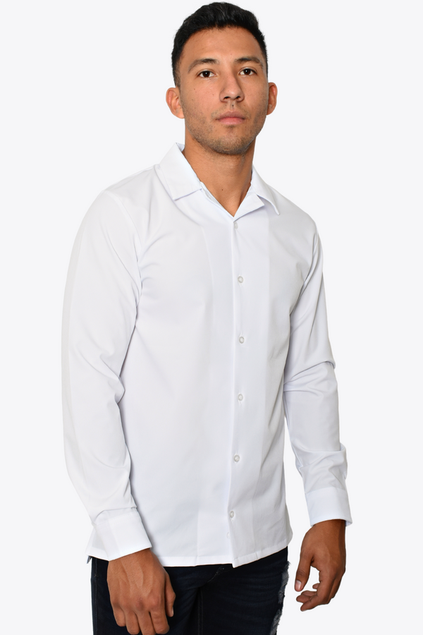 Camisa Blanca Cuello Cubano Moller Antifluidos M.L.