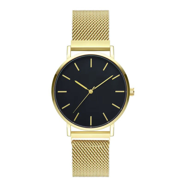 Reloj Dorado / Negro Metal