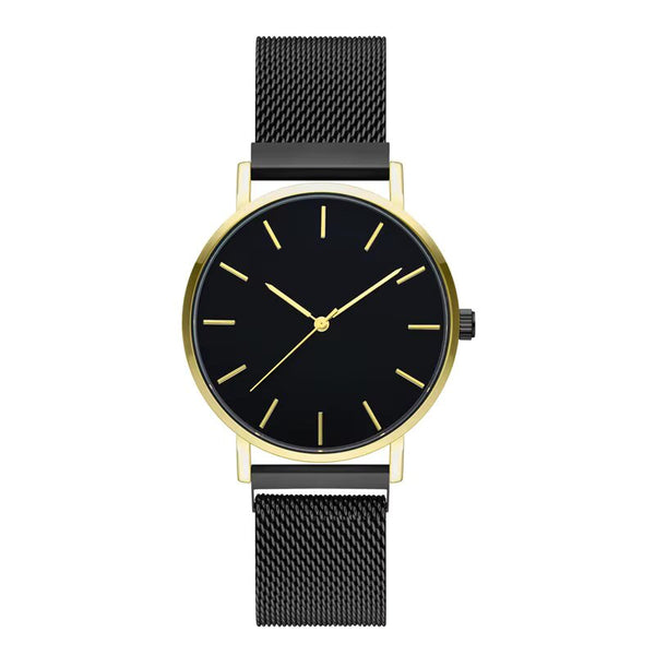 Reloj Negro/Dorado Metal