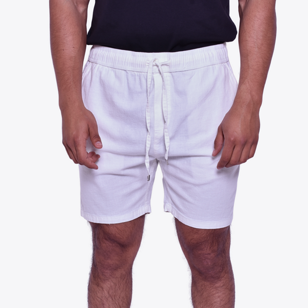 Short Tipo Lino Blanco