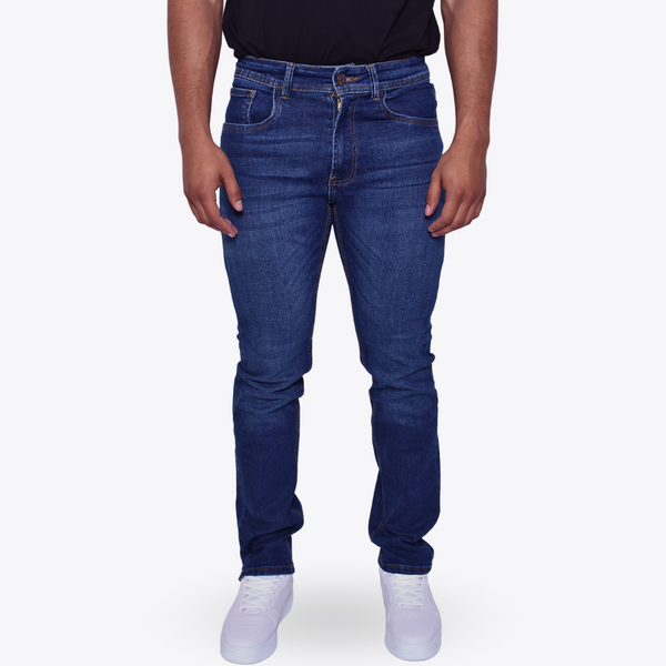 Pantalón de Mezclilla Azul Clásico Slim Fit Tiempos