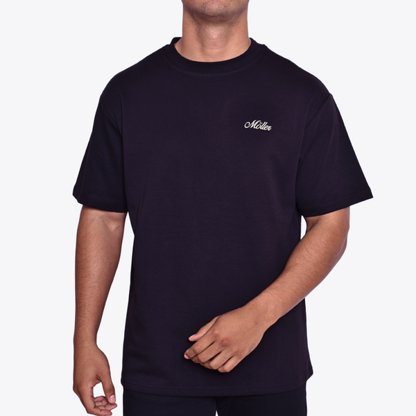 Playera High Oversize Moller Signature Negra