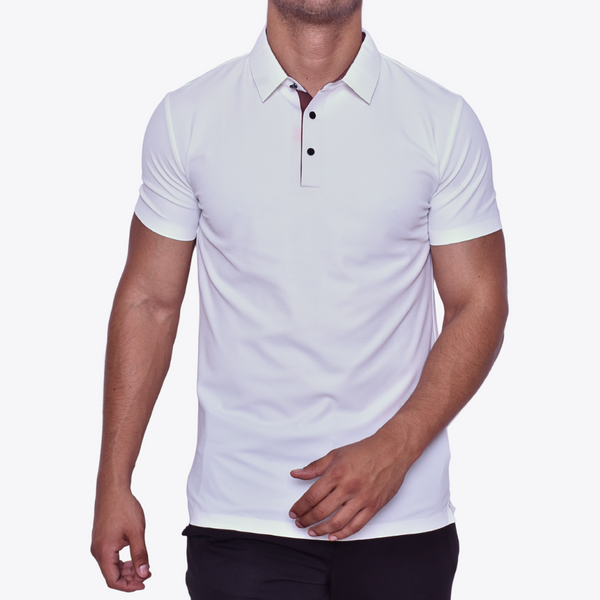 Polo Stretch Premium Sin Costuras Blanca