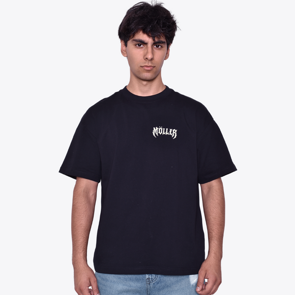 Playera Moller Heavy Cotton Deer Negra