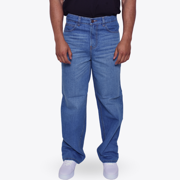 Pantalón de Mezclilla Azul Claro Clásico Baggy Tiempos