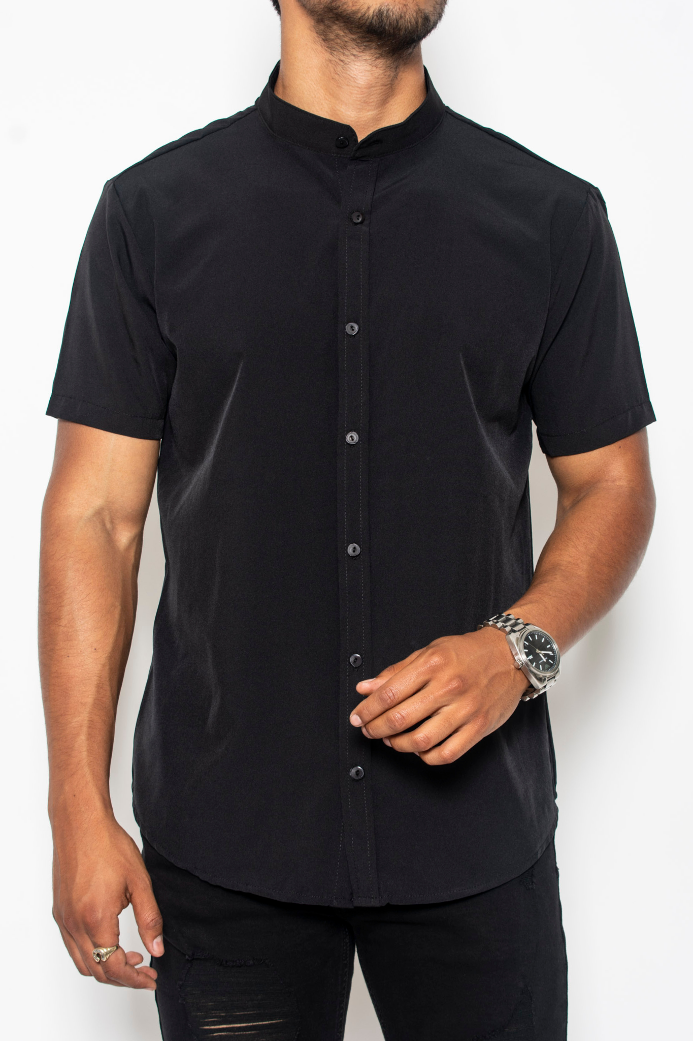 Camisa discount corta negra