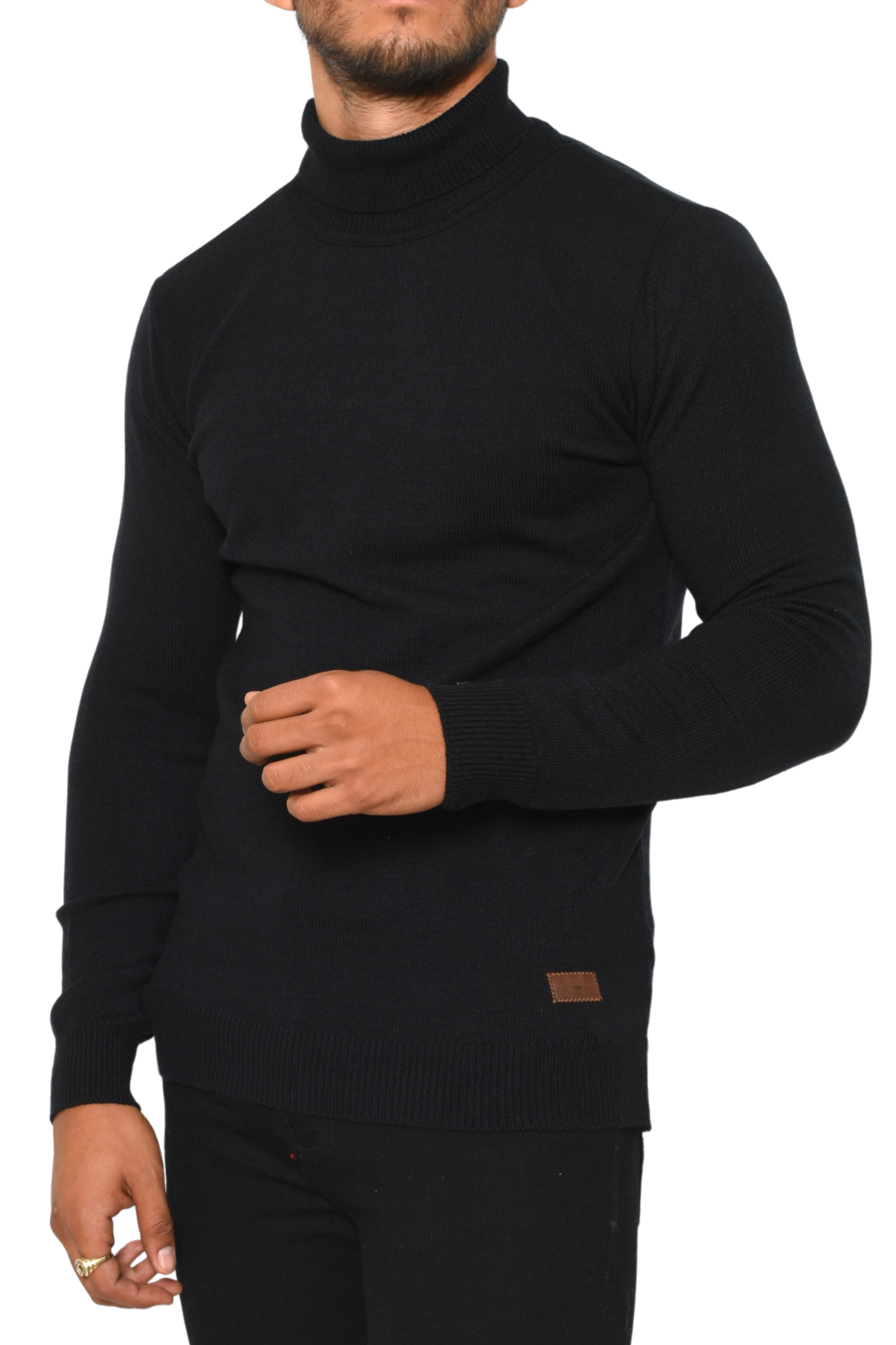 Suéter Cuello de Tortuga Negro