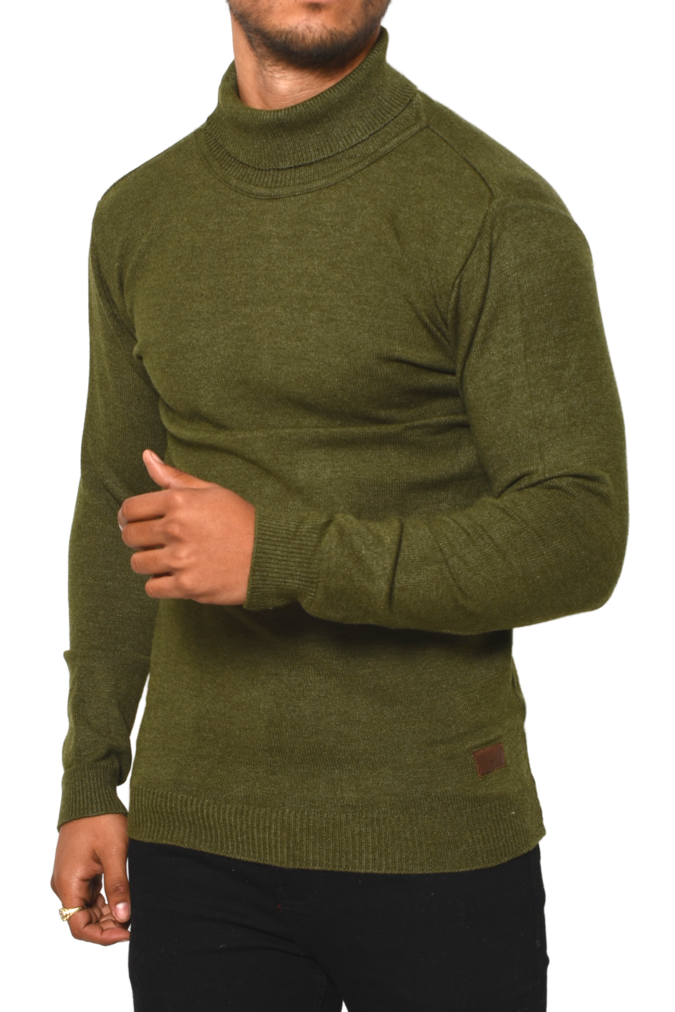 Suéter Cuello de Tortuga Verde Bosque