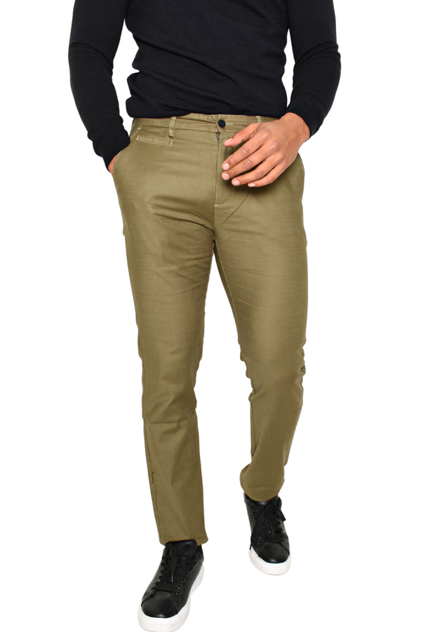 Pantalón de Vestir Verde Slim Fit