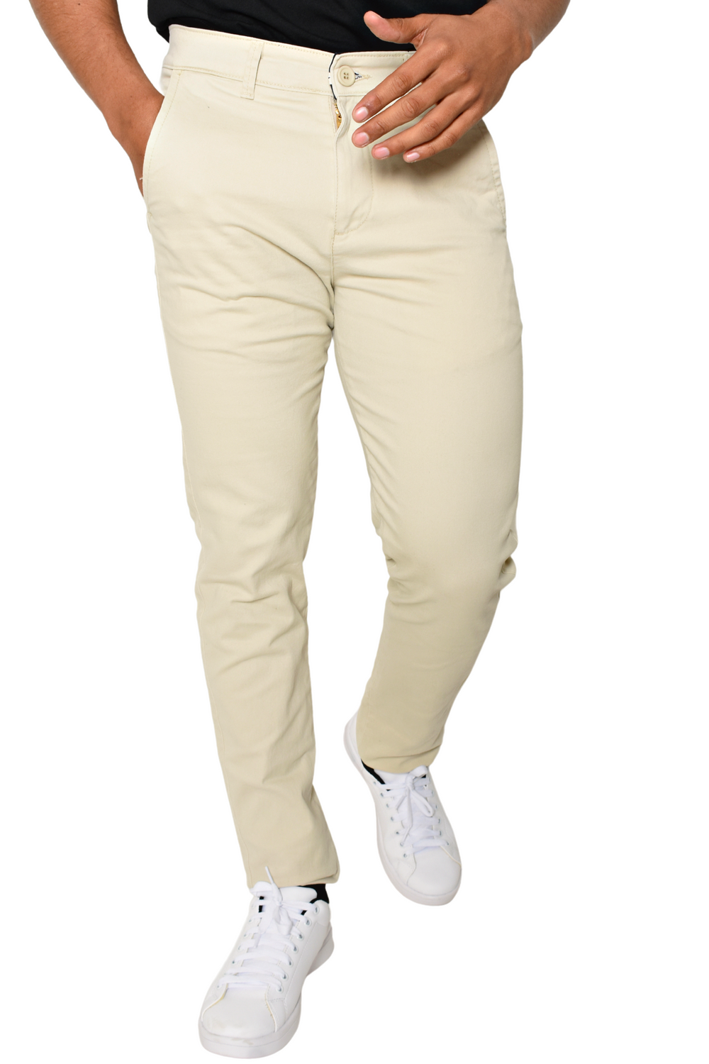 Pantalon Gabardina Corte Slim Beige Mollerclothing