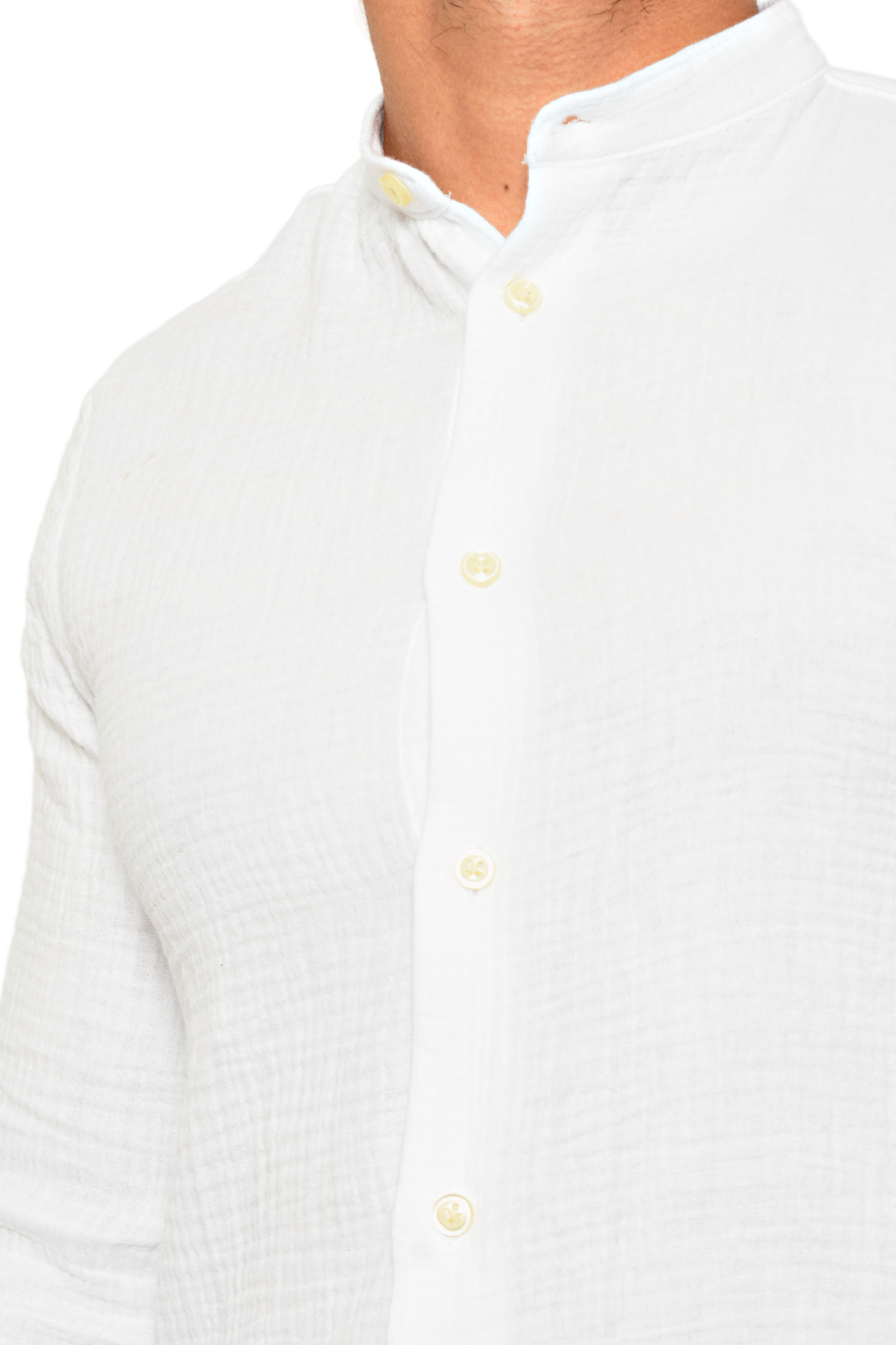 Camisa Mao Blanca Prejuicio Textura